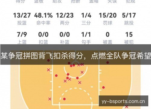 某争冠拼图背飞扣杀得分,点燃全队争冠希望 某争冠拼图背飞扣杀得分,点燃全队争冠希望